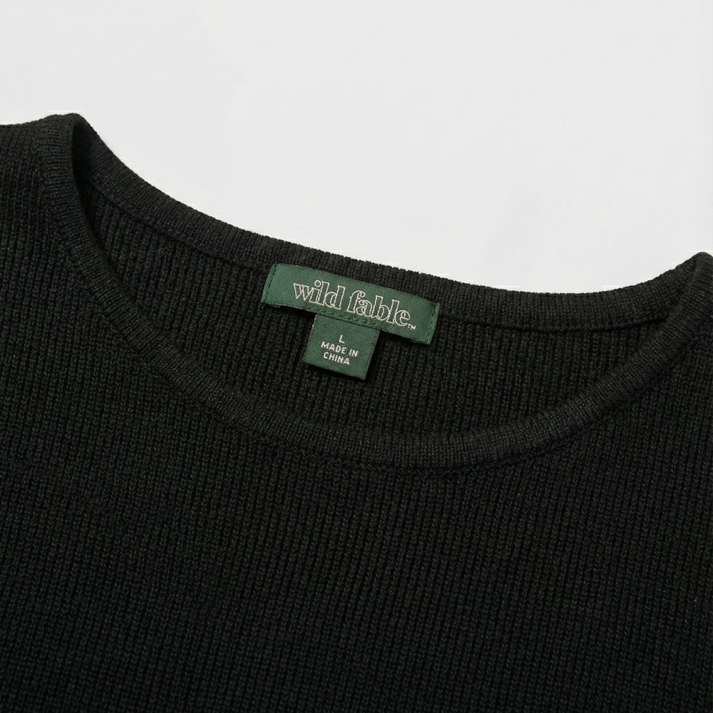 Wild Fable Black Tie-Back Crop Top - Picture 3 of 3